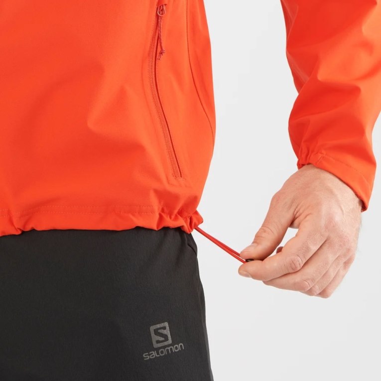 Salomon Essential Waterproof 2.5 L Men's Shell Jackets Orange | CA 54S13